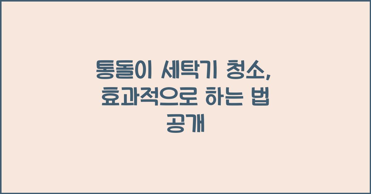 통돌이 세탁기 청소