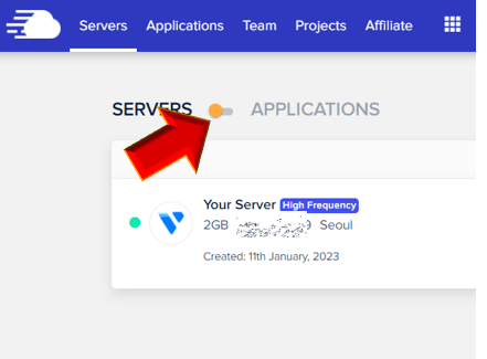 Apllications로-이동하기