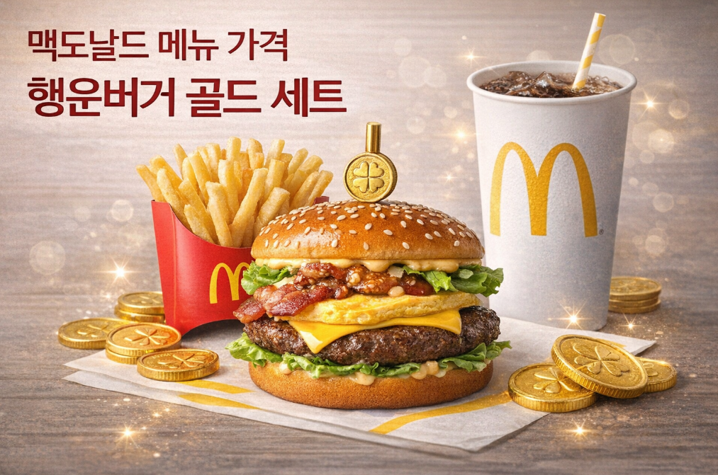 맥도날드 행운버거 골드세트 가격 3분 완벽정리