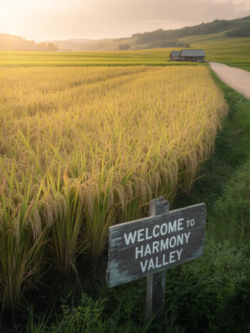 가을 벼의 풍경 모습