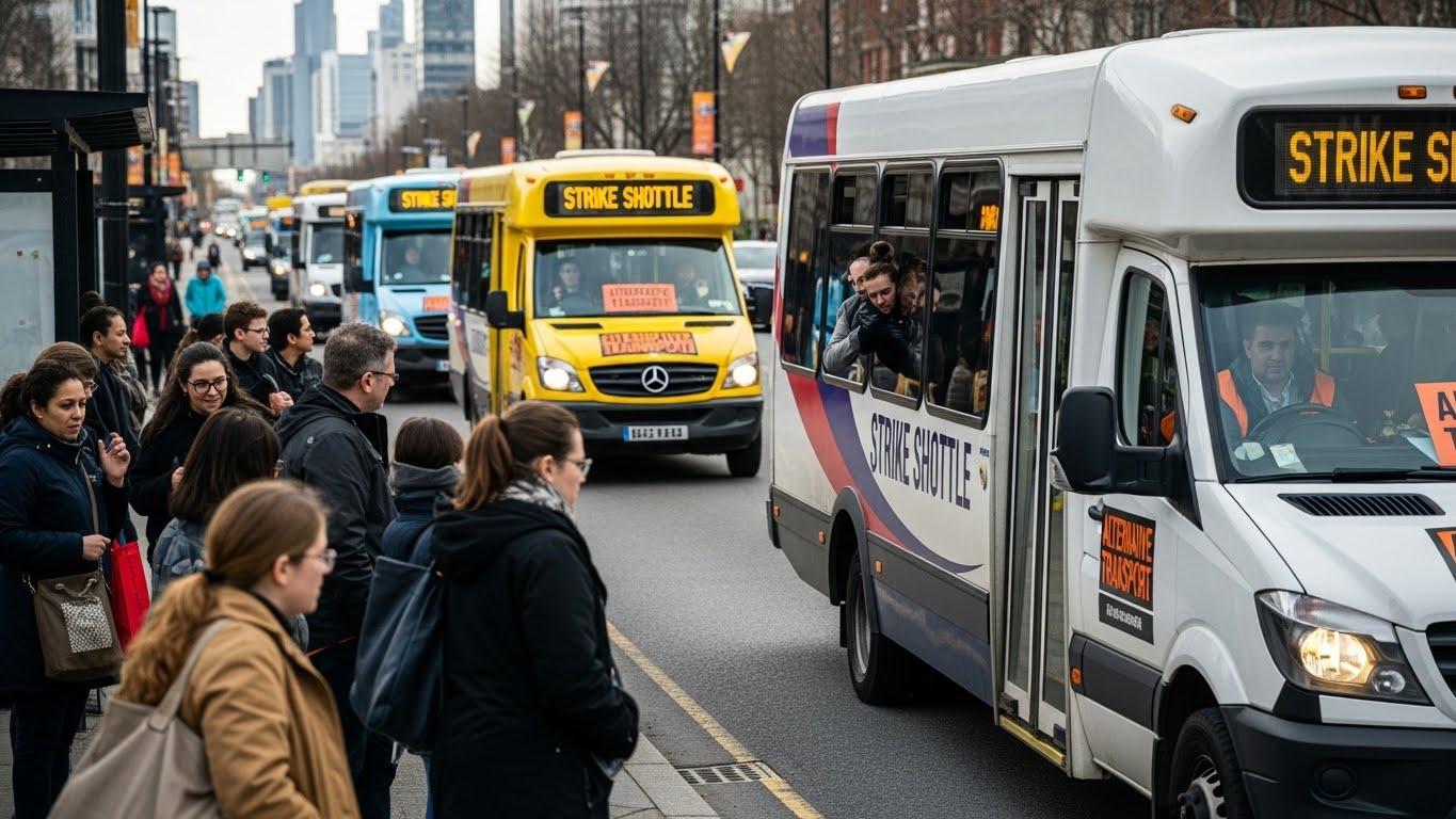 버스 파업 셔틀