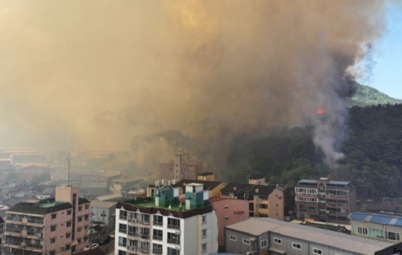 대구 함지산 재발화된 산불