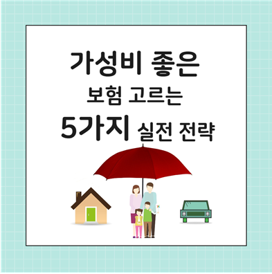 가성비 좋은 보험 고르는 5가지 실전 전략