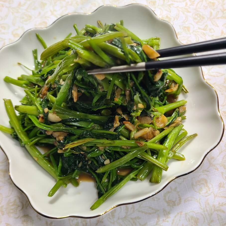 공심채볶음만들기