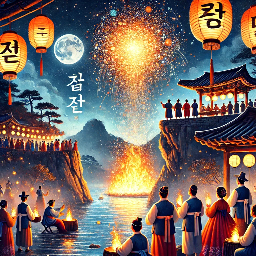 함안 낙화놀이 AI 이미지