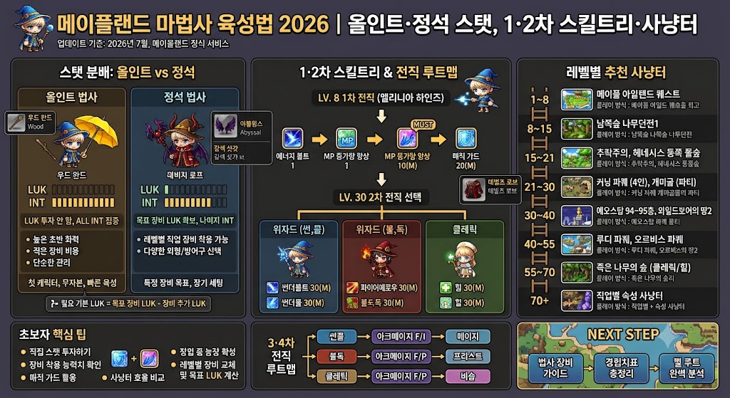메이플랜드 마법사 육성법