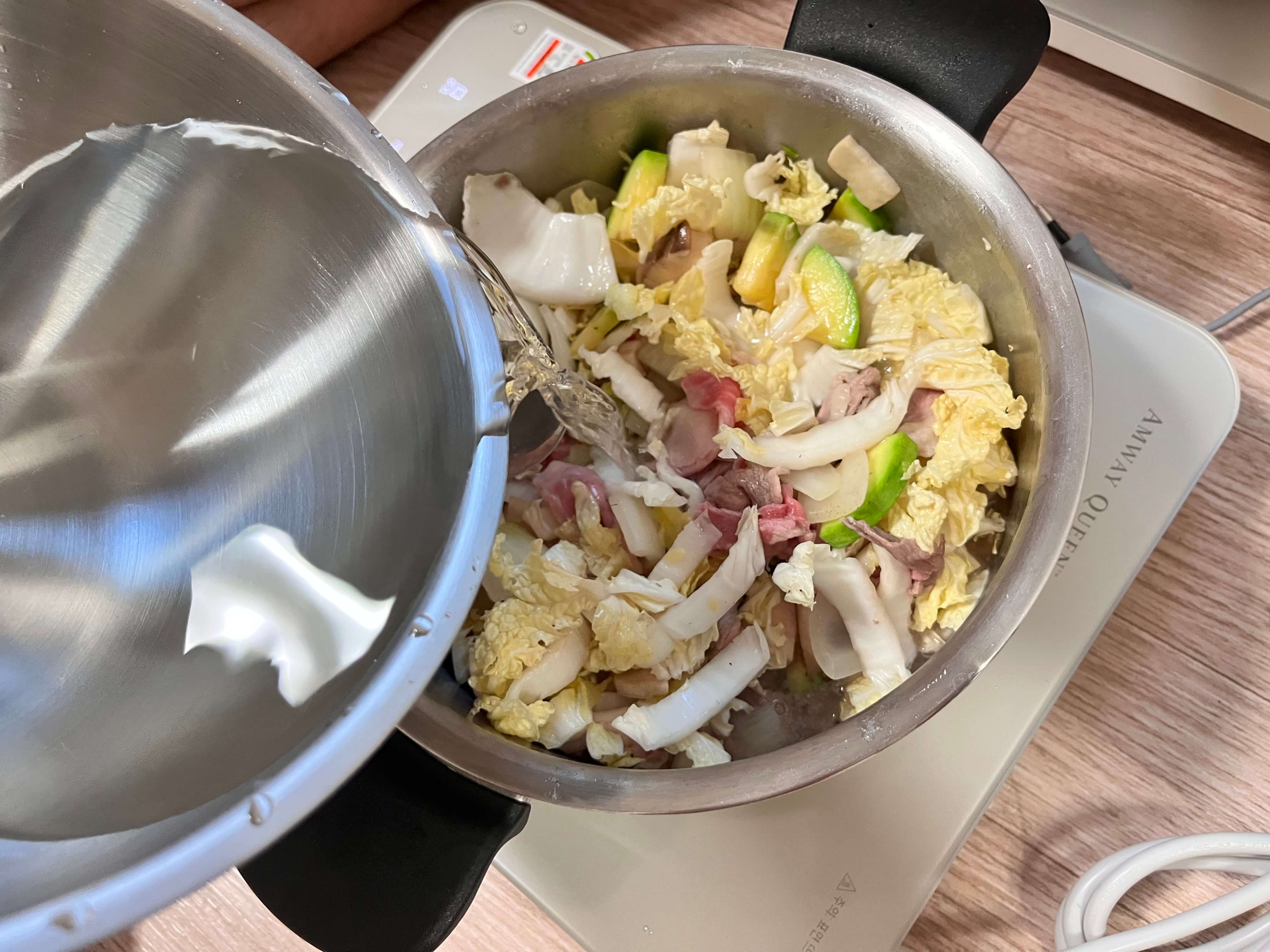 간단한 차돌 알배추 된장찌개