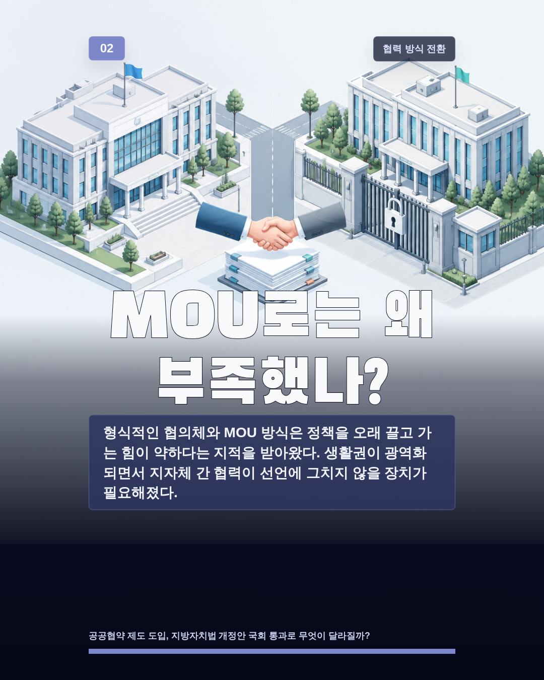 MOU로는 왜 부족했나?