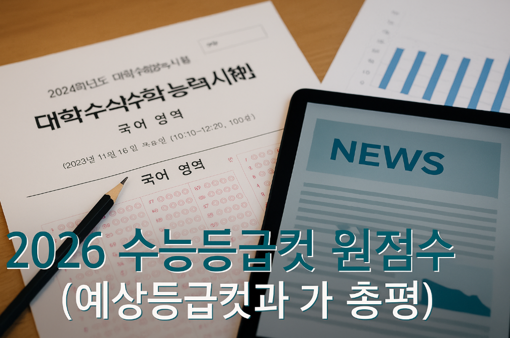 2026 수능등급컷 원점수 완벽 분석! 예상등급컷부터 총평까지