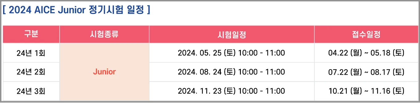 AICE 자격증 시험 안내