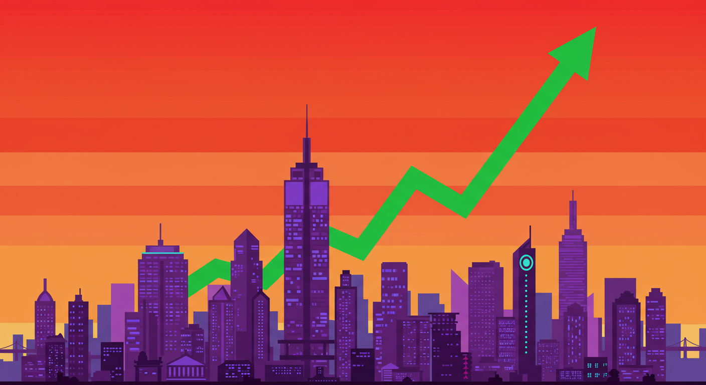 반등하는 미국 증시 일러스트