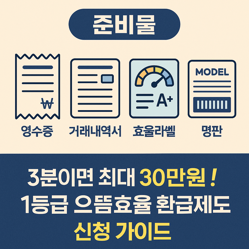 3분이면 최대 30만원 ! 1등급 으뜸효율 환급제도 신청 가이드(+가전 11종 10% 환급)