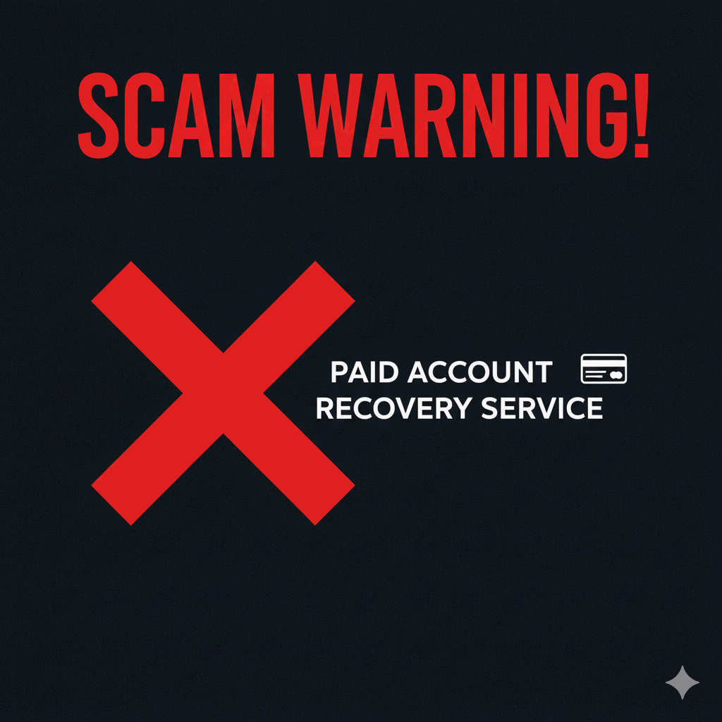 인스타그램 계정 복구 사기 유료 대행 서비스 주의 경고 이미지