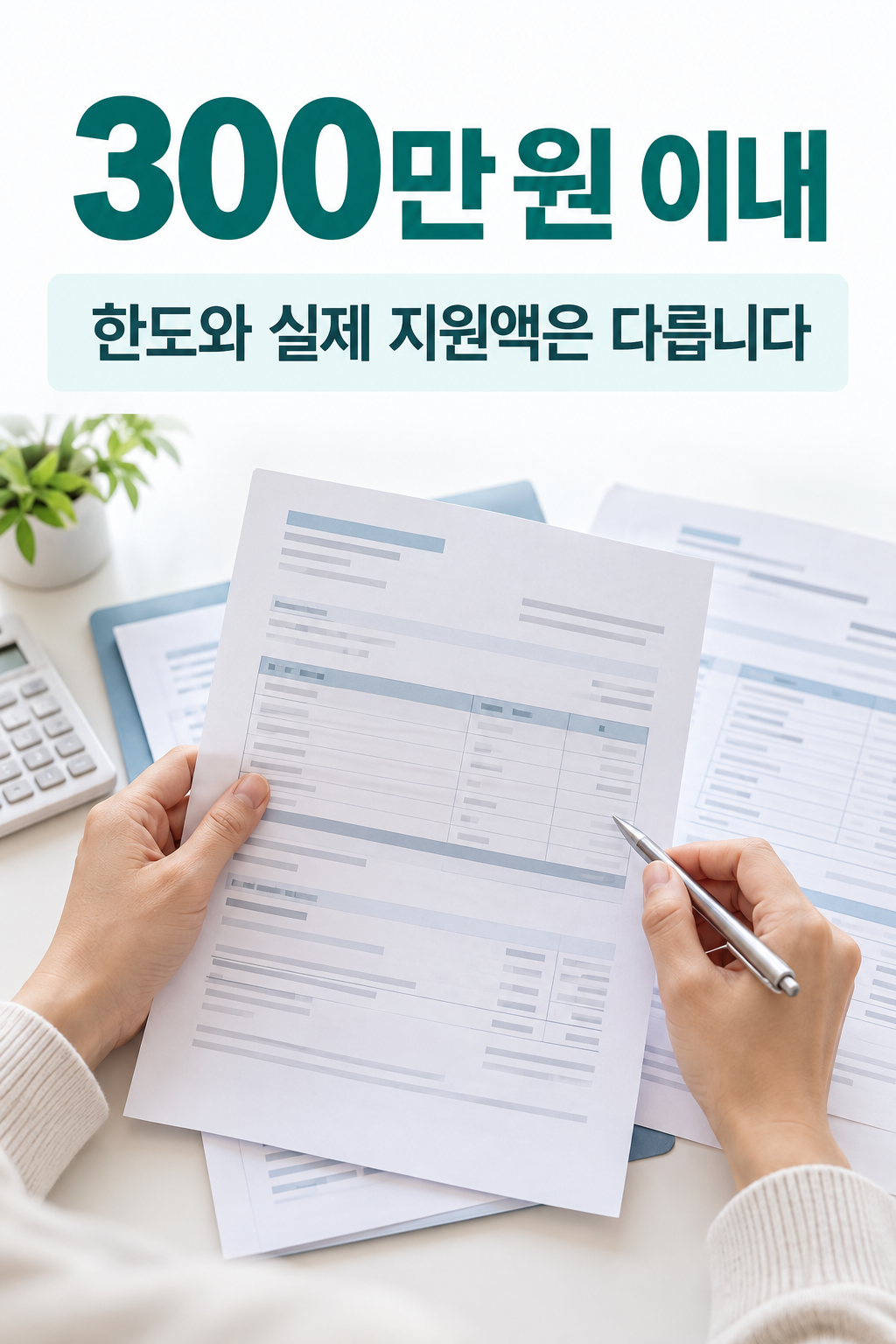 진료비 세부내역에서 인정 비용과 제외 비용을 구분하는 손