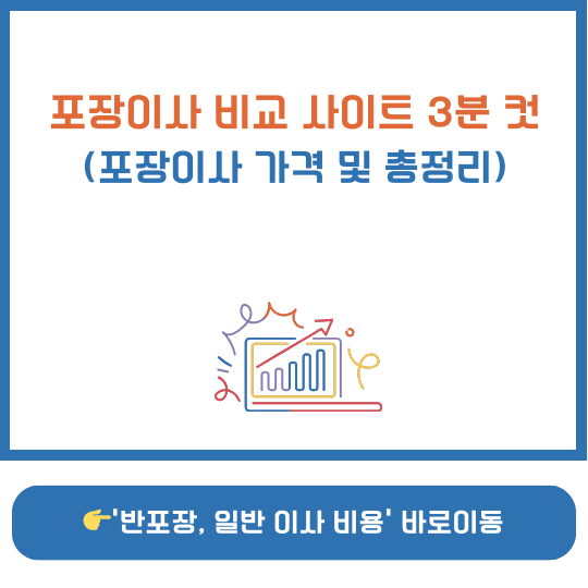 포장이사 비용 및 준비해야할 것