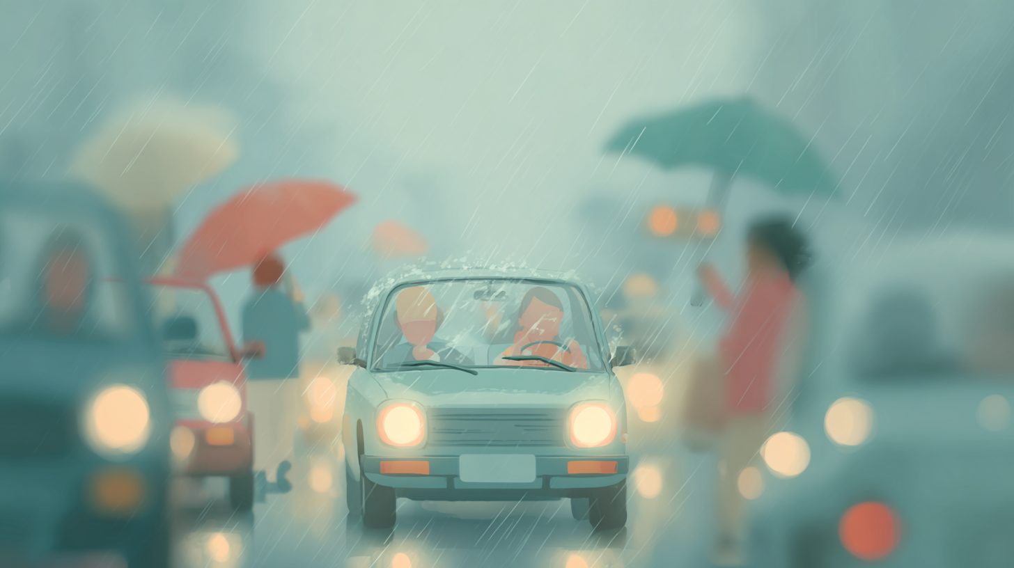 비 오는 날 운전 주의사항(초보 운전)