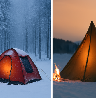 동계 캠핑 텐트 관련 사진