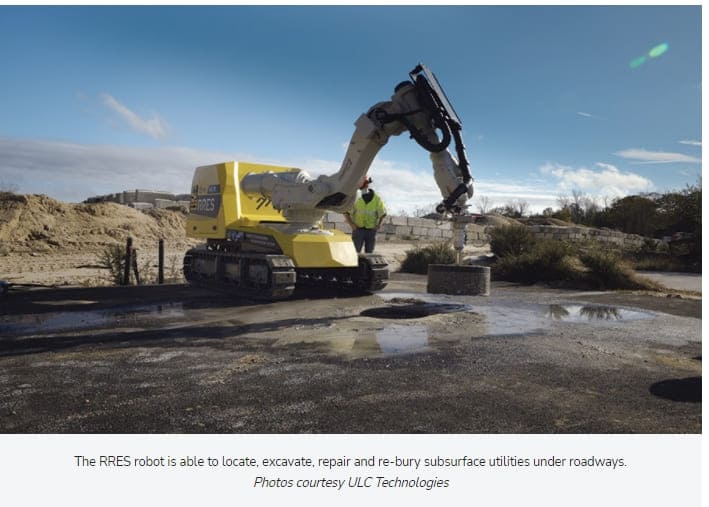 공기단축시켜 주는 도로 굴착 보수 로봇