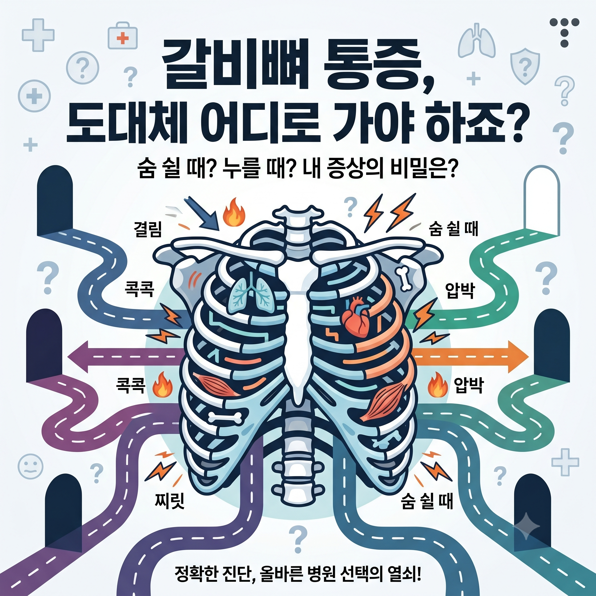 갈비뼈 통증 어느 병원으로? 증상별 맞춤 진료과 완벽 정리