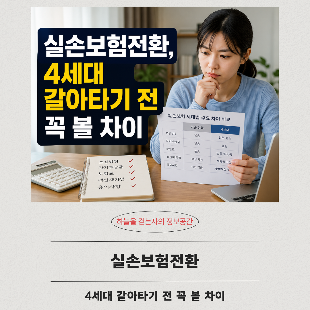 실손보험전환, 4세대 갈아타기 전 꼭 볼 차이