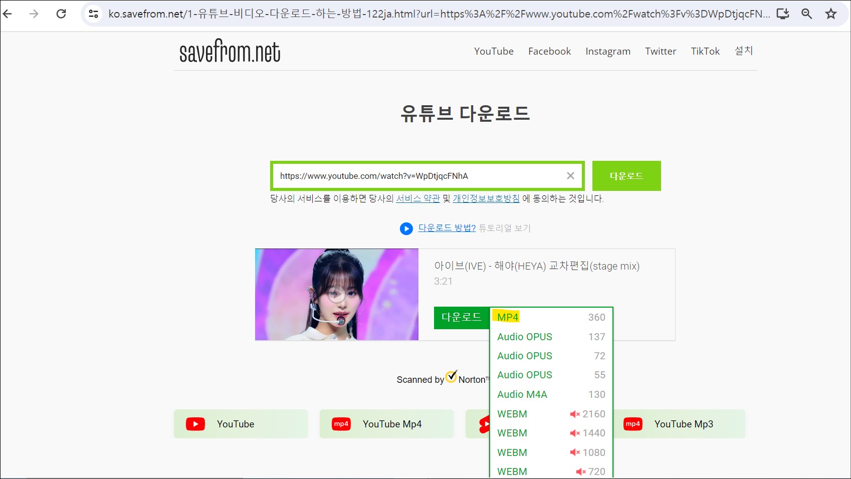 유튜브 영상 다운로드