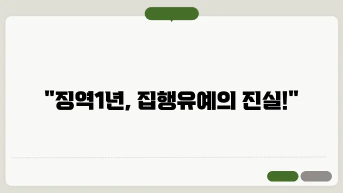 징역1년집행유예2년이란