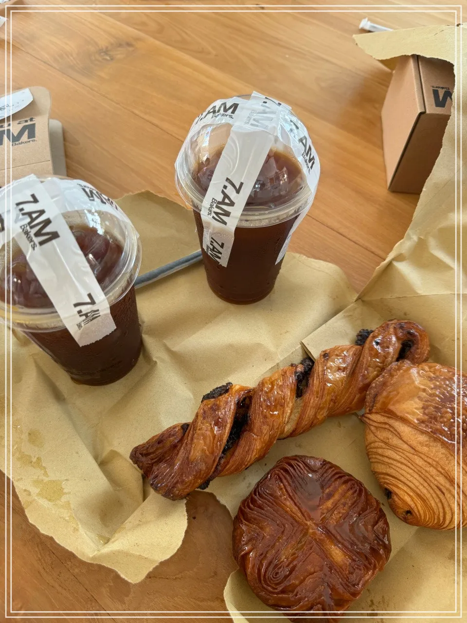 7am 커피와 베이커리 포장