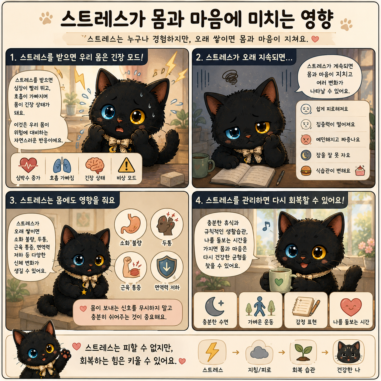 스트레스가 몸과 마음에 미치는 영향