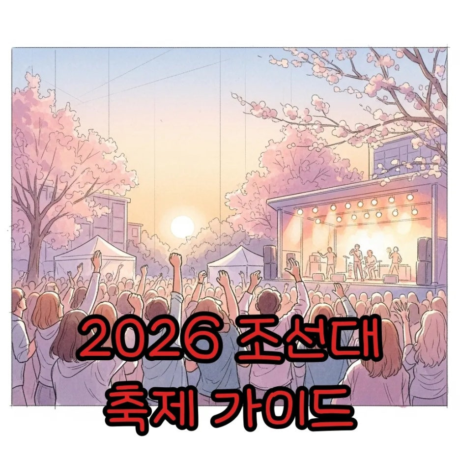 봄기운 가득한 대학교 축제 현장의 따뜻한 풍경