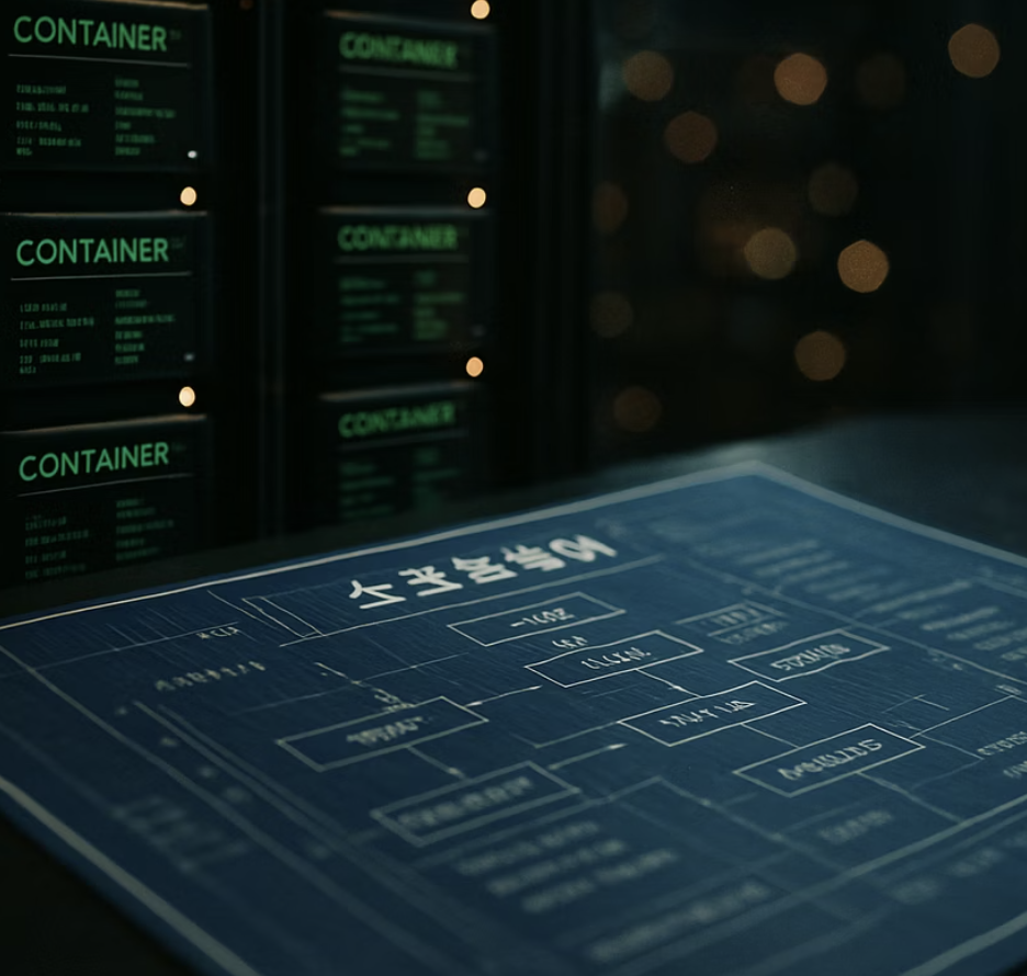 설계도(이미지)와 완성품(컨테이너)