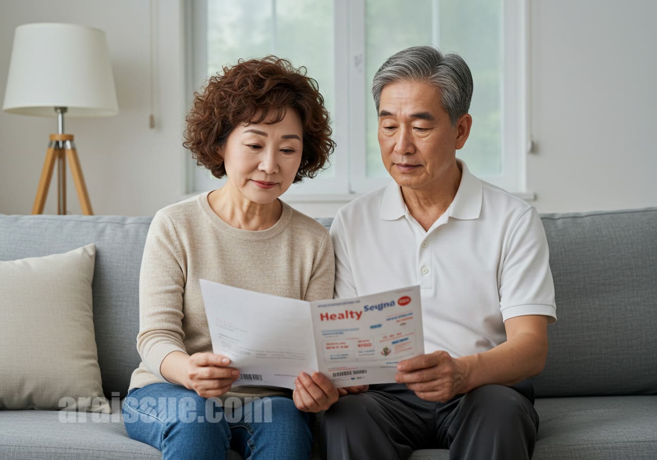 당뇨 전단계를 배우고 있는 부부