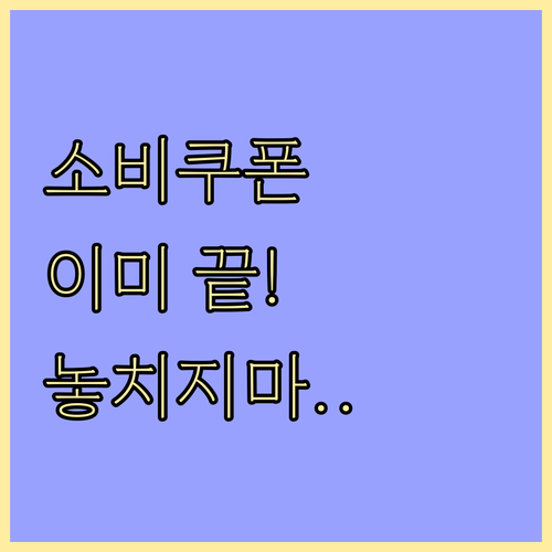민생회복 소비쿠폰 1차와 2차 모두 ..