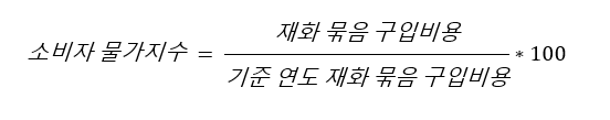 소비자물가지수 계산 방법
