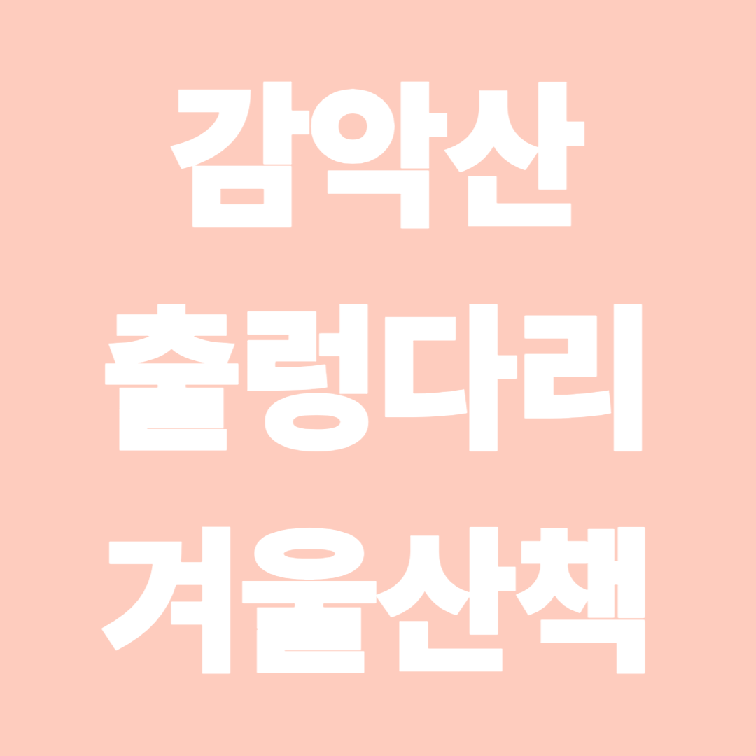 입장료 없는 감성 여행지｜감악산 출렁다리 겨울 산책코스 추천