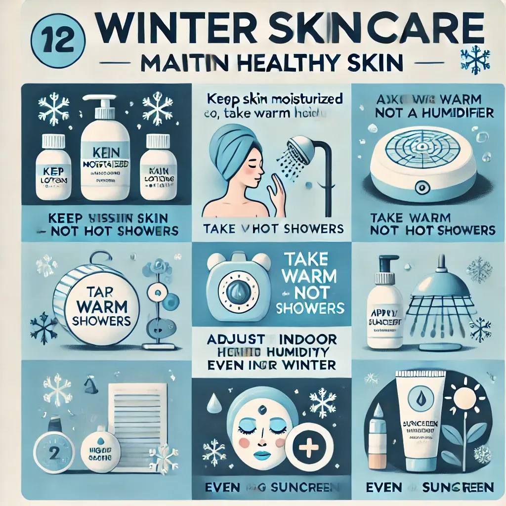 겨울철 피부 관리 방법을 소개 인포그래픽