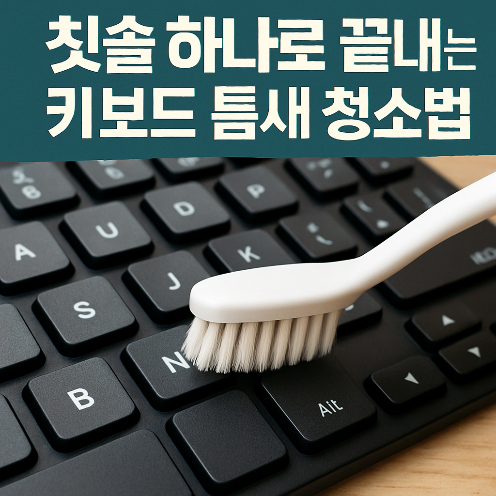 칫솔 하나로 끝내는 키보드 틈새 청소법