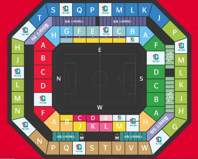 대한민국vs싱가포르 좌석배치도