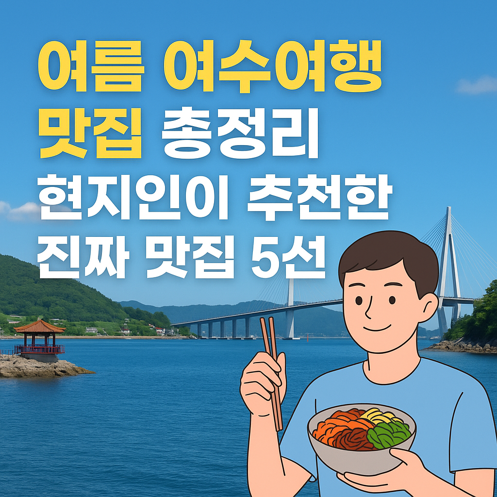 《여수 여행 맛집 추천 – 바다와 함께 즐기는 현지인 강추 식당 5선》
