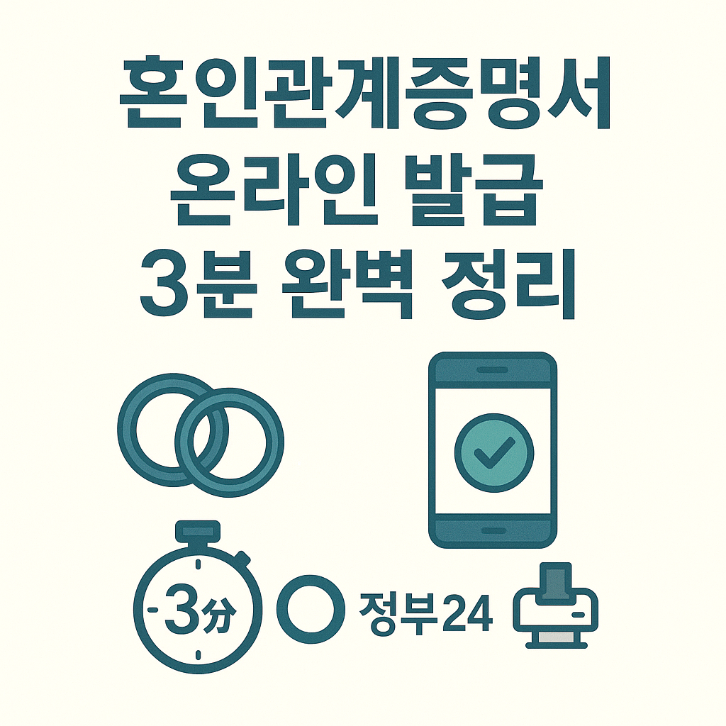 혼인관계증명서 온라인 발급 3분 완벽 정리