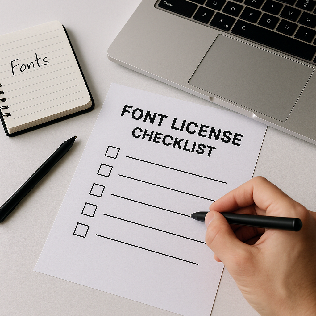 무료 폰트 라이선스 체크 포인트