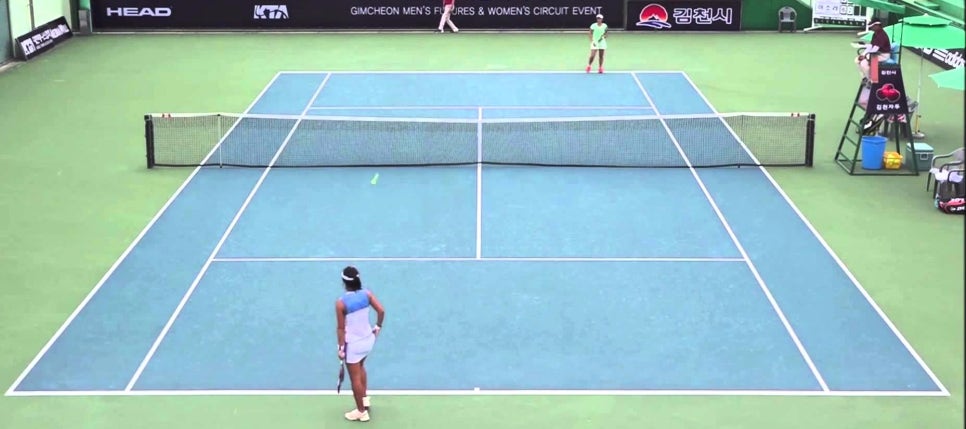 단식 경기 중 중심 포지셔닝