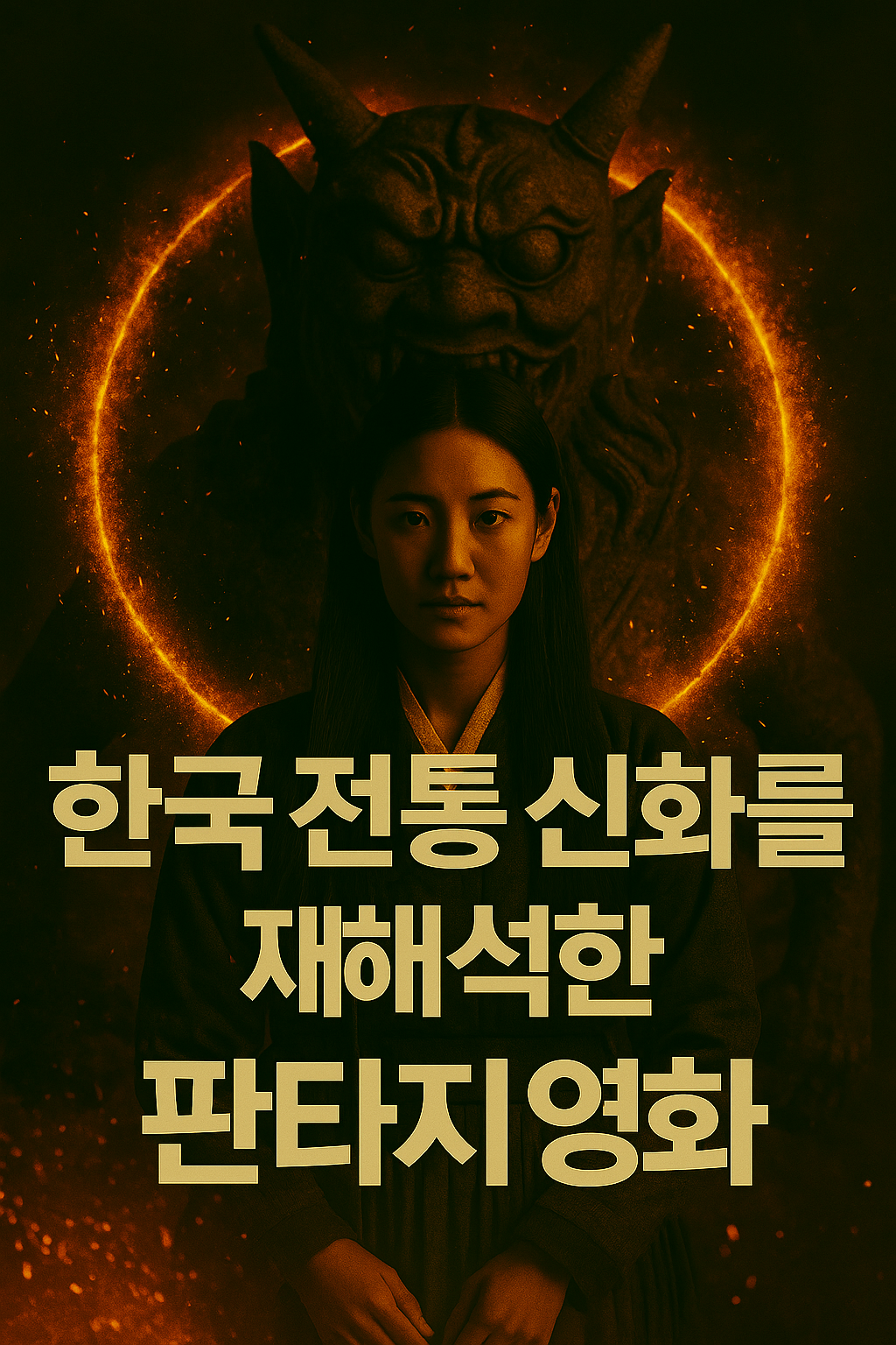 한국 전통 신화를 재해석한 판타지영화 장면 이미지