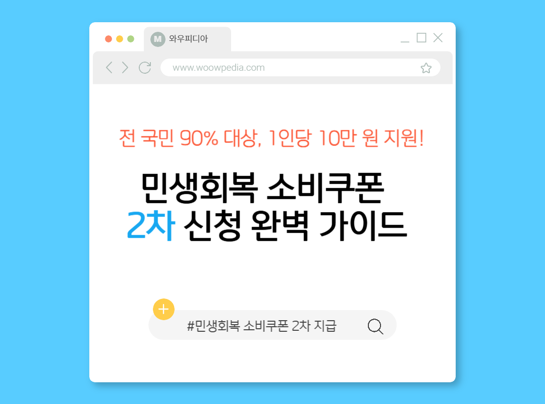 전 국민 90% 대상, 1인당 10만 원 지원! 민생회복 소비쿠폰 2차 신청 완벽 가이드