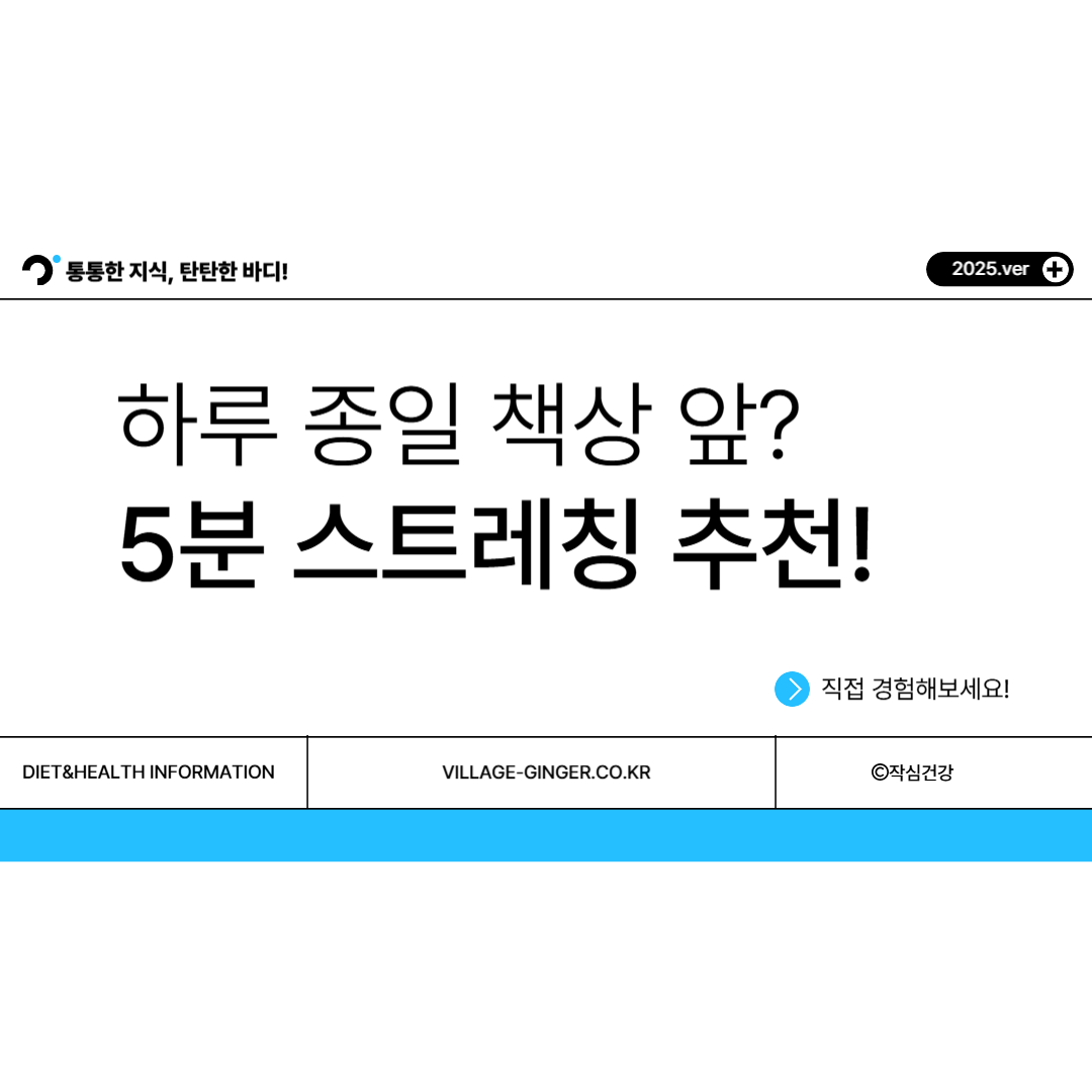 의자에서 바로 시작! 5분 스트레칭으로 피로 탈출