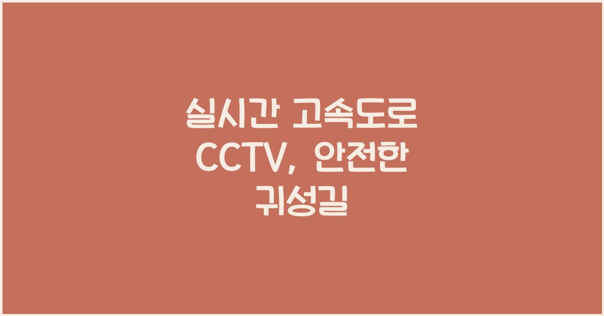 실시간 고속도로 cctv