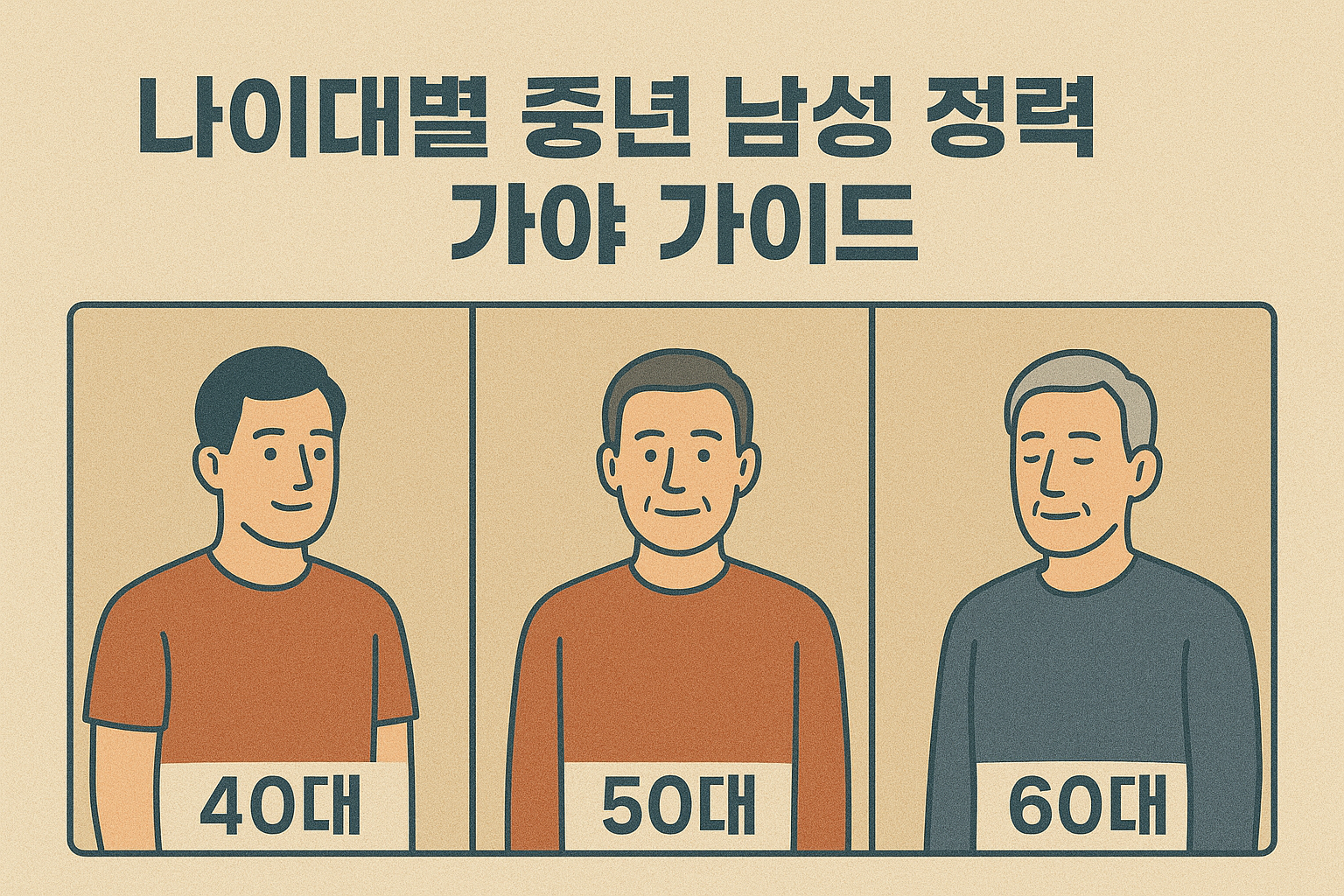 나이대별 중년 남성 정력 강화 가이드 (40&middot;50&middot;60대)