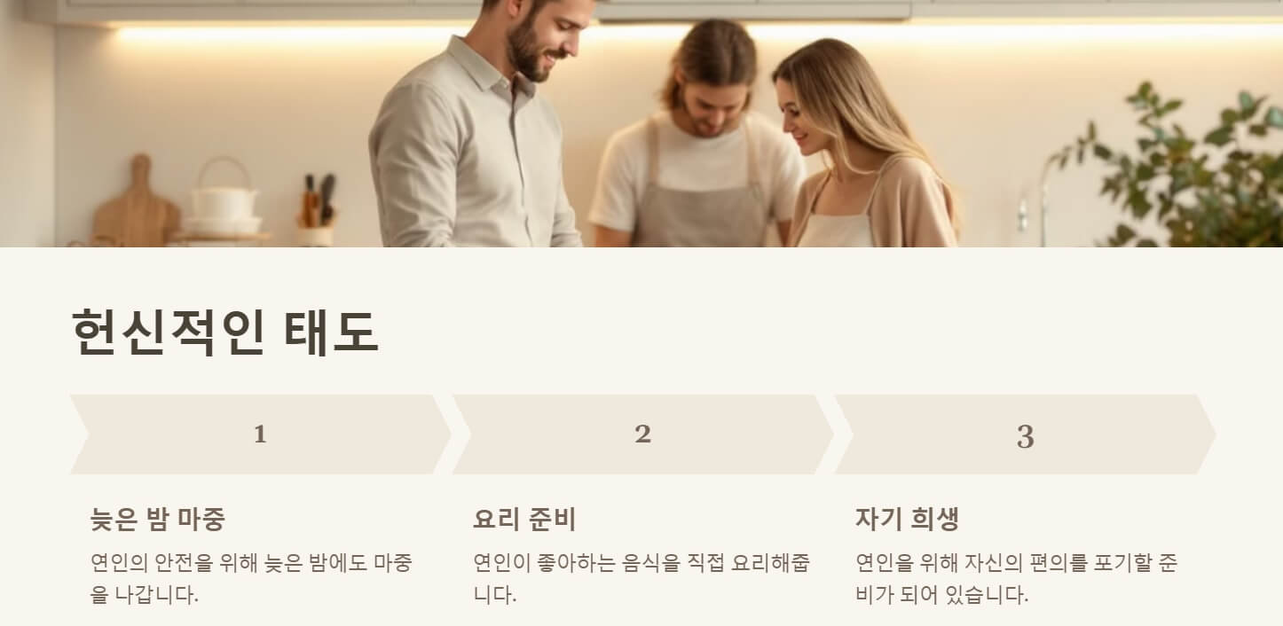 남자가 여자를 사랑할 때 하는 행동