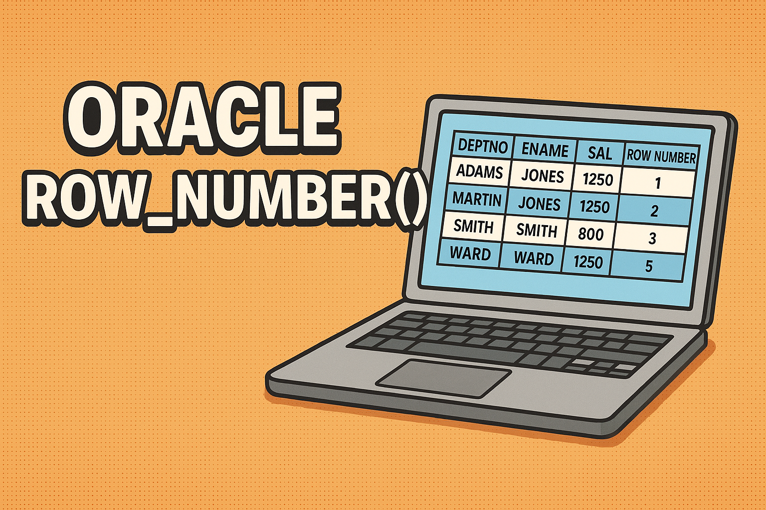오라클 ROW_NUMBER() 함수 완벽 가이드: 순위 매기기 실전 예제로 배우기