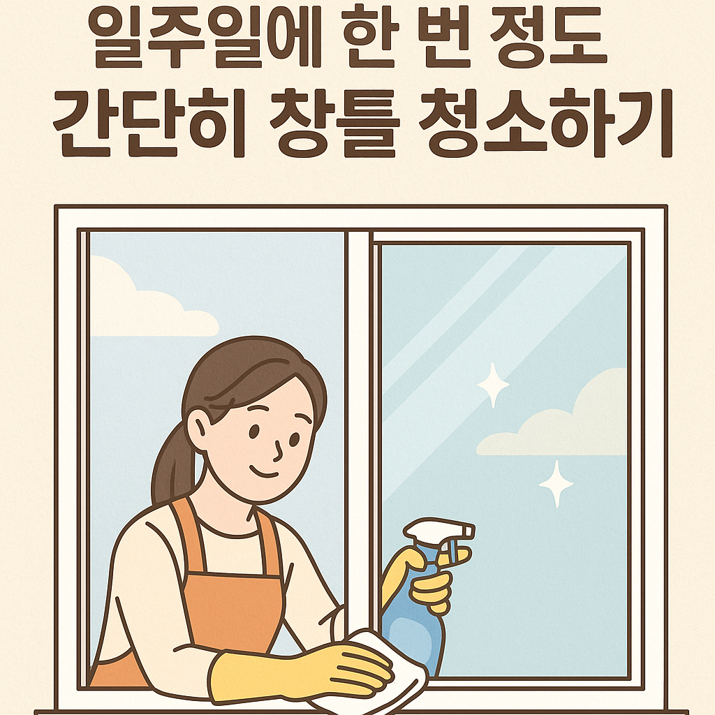 일주일에 한 번 정도 간단히 창틀 청소하기
