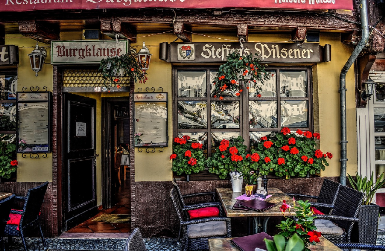 카페 테라스 사진